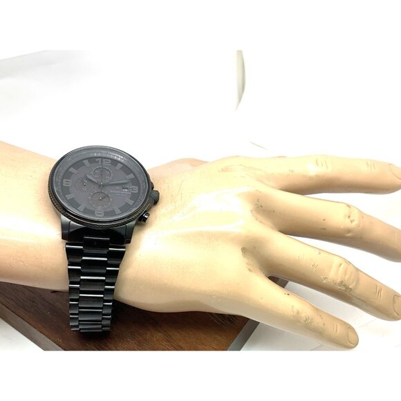 Citizen Men's Watch CA0295-58E Nighthawk Eco Drive Chronograph Black Dial Steel - Picture 5 of 15